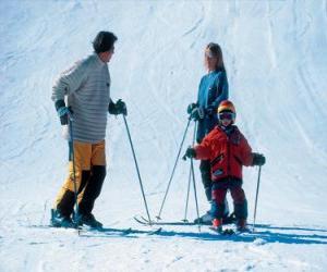 Puzzle Οικογένεια σκι